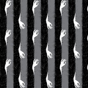 Stripe Creepy Halloween Hands - Gray - tbd