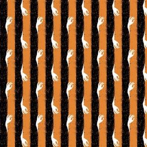 Stripe Creepy Halloween Hands - Orange - Small