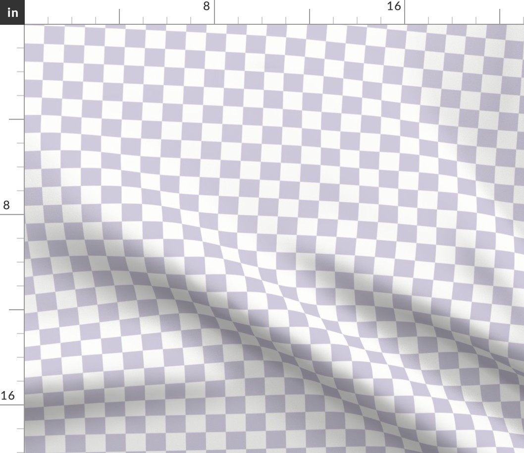 3/4" Light Violet & White Checker, Violet Purple Checkered, Checkerboard