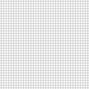 1/2  inch Black Grid Lines on White