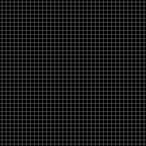 1/2  inch White Grid Lines on Black