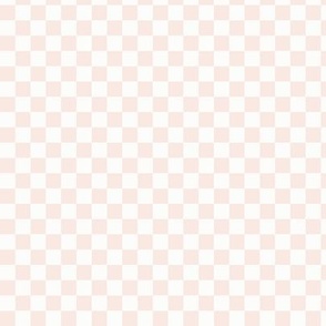 3/8" Shell Pink & White Checker, Copper Pink Checkered, Small Checkerboard