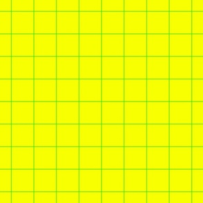 Green on Yellow on Lemon and Lime Grid 2 inch