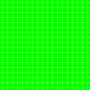 Yellow on Green on Lemon and Lime Grid 1 inch