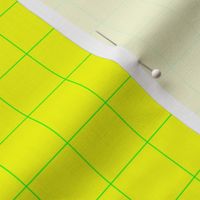 Green on Yellow on Lemon and Lime Grid 1 inch