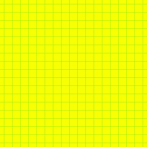 Green on Yellow on Lemon and Lime Grid 1 inch