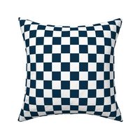 Checkerboard in navy blue