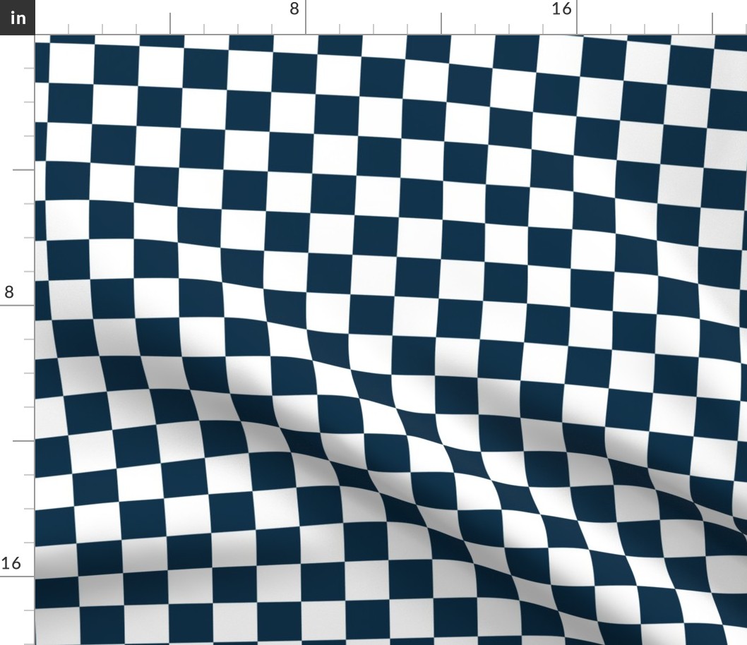 Checkerboard in navy blue