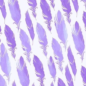 Feathers_watercolor violet lavender