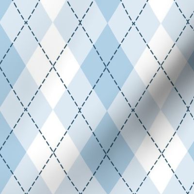 Light Blue Argyle Diamond Check