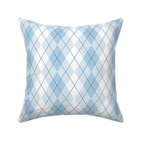 Light Blue Argyle Diamond Check