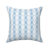 Small Light Blue Argyle Diamond Check