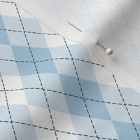 Small Light Blue Argyle Diamond Check