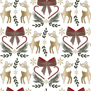 Christmas gold deers