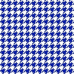 Blue and white houndstooth
