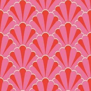 Retro Seashells Hot Pink