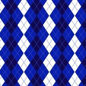 Blue and white ikat