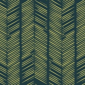 nautical navy blue chartreuse green vertical sketchy textured chevron herringbone 