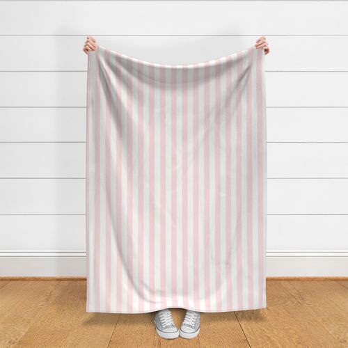 1.5" Vertical Stripe: Millennial Pink Wide Basic Stripe, Light Pink Stripe