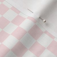 3/4" Light Pink & White Checker, Millennial Pink Checkered, Checkerboard