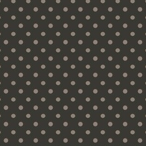 Polka dot fabric in spring palette in winter brown and beige