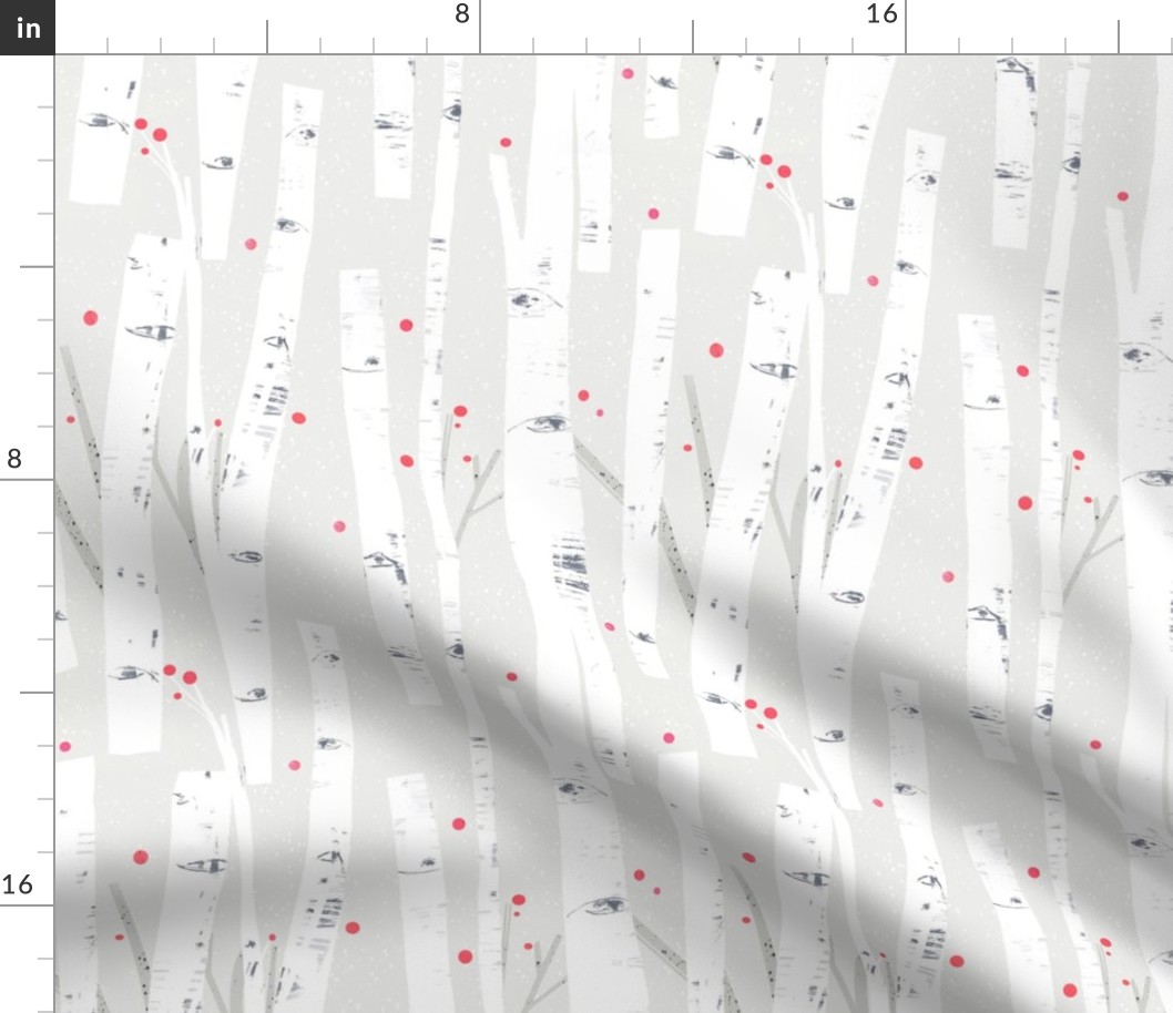 Winter Birch Trees 