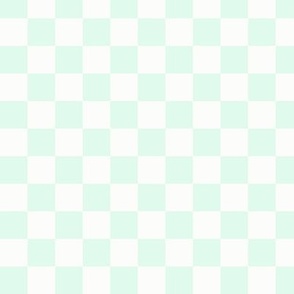 3/4" Pastel Mint & White Checker, Mint Green Checkered, Checkerboard