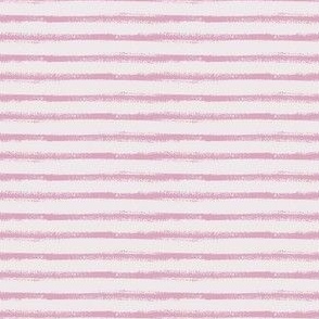 Carnation Pink Stripes on Blush with Hand-painted texture