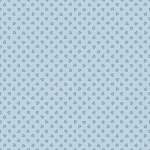 Doodle Hearts // Extra Small // Blue Mist // Baby Blue Nursery Coordinate