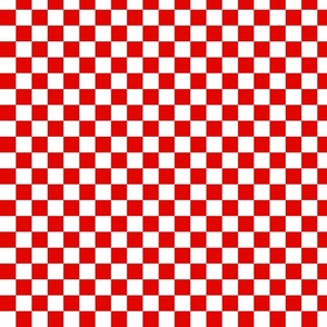 Red and White Checker Pattern