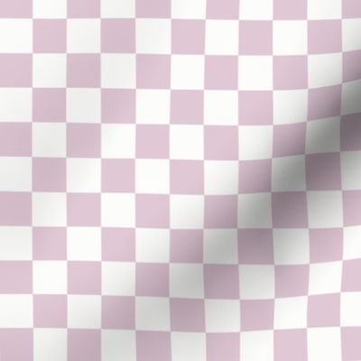 3/4" Light Plum & White Checker, Plum Purple Checkered Checkerboard