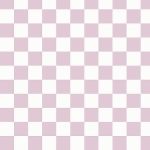 3/4" Light Plum & White Checker, Plum Purple Checkered Checkerboard