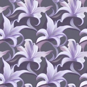 Large Violet Lilies Coordinate