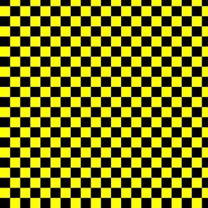 Yellow and Black Checker Pattern