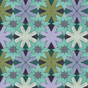 Star Pattern Blue Green (small)