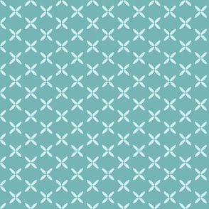 Blender Pastel Blue Criss Crosses with Kingfisher Turquoise Teal Background