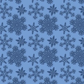 Winter Dark Blue Snowflakes with light blue background