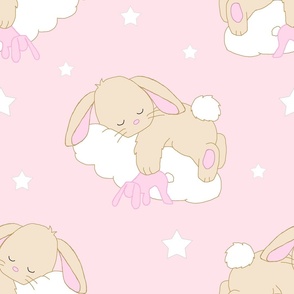 Pink Bunny Cloud Baby Girl - Large 