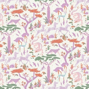 Whimsical Safari jungle - Asha Pastel - SMALL