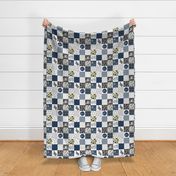 3 inch Country Roads//West Virginia//Floral - Wholecloth Cheater Quilt - Rotated