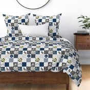 3 inch Country Roads//West Virginia//Floral - Wholecloth Cheater Quilt - Rotated