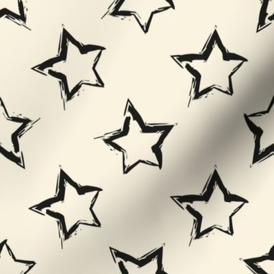  Black Stars on beige2 - small