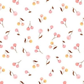 Watercolor Cherries Pattern