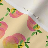 Watercolor Peaches on Peach / Small scale 