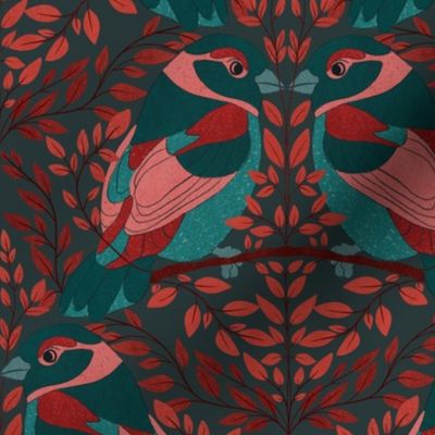 Sparrow themed pattern 