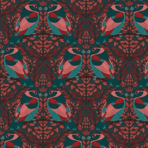 Sparrow themed pattern 
