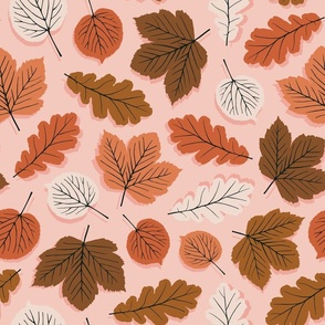 Fall Foraged Leaves | 3"-6" Pink