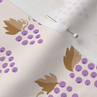 Sweet wine grapes horizontal stripes on cream Small scale