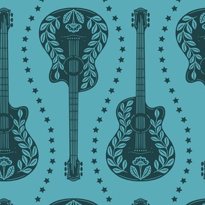 Guitars Fabric, Wallpaper and Home Decor | Spoonflower