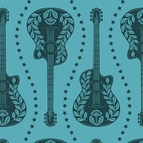 Guitars + Stars | Medium Scale | Blue Teal Guitar